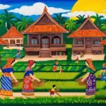 Pemandangan Desa Tradisional